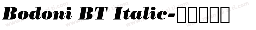 Bodoni BT Italic字体转换